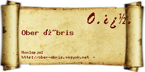 Ober Ábris névjegykártya